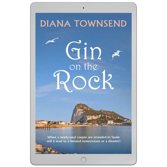 The cover of this light-hearted memoir shows the Rock of Gibraltar rising from the Mediterranean sea